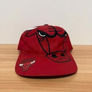 Vintage 90s Chicago Bulls Snapback Adult Red One Size NBA Basketball The Game